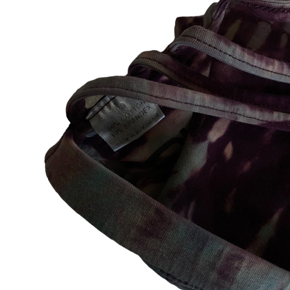 DIA tie dye sports bra cross back hippie 70s print purple medium yoga athletic - Picture 6 of 8